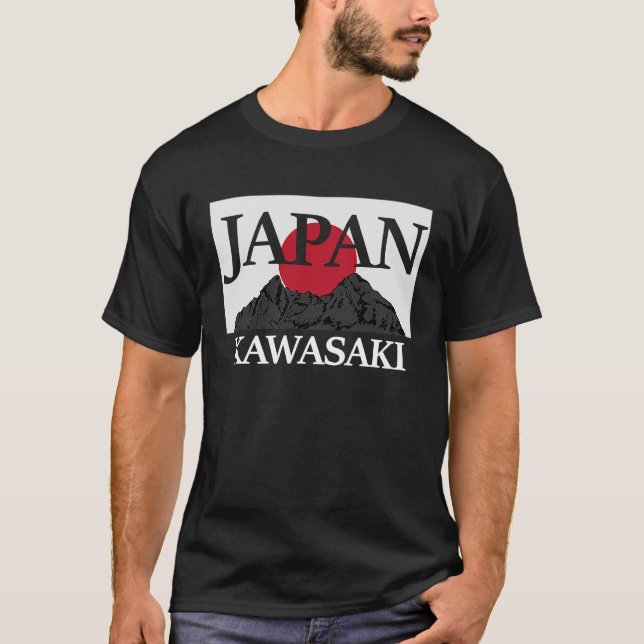 Camiseta Japan Kawasaki Fuji san flag (Frente)