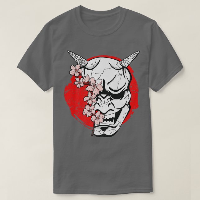 Camiseta Japan Mask Oni Demon Japanese Devil  (Frente do Design)