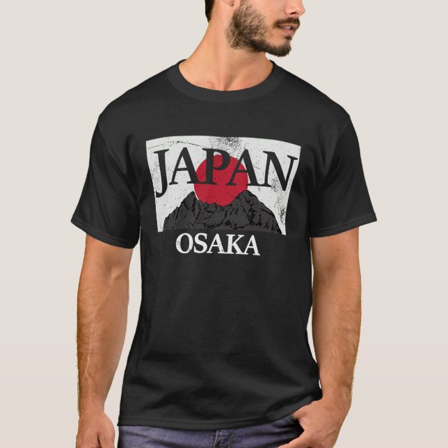 Camiseta Japan Osaka Fuji san flag (Frente)