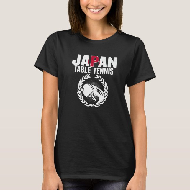 Camiseta Japan Table Tennis  Japanese Ping Pong Team Suppor (Frente)