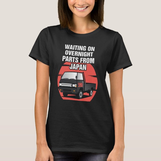 Camiseta Japan Waiting On Parts Mini Truck Kei Car 4wd Off  (Frente)