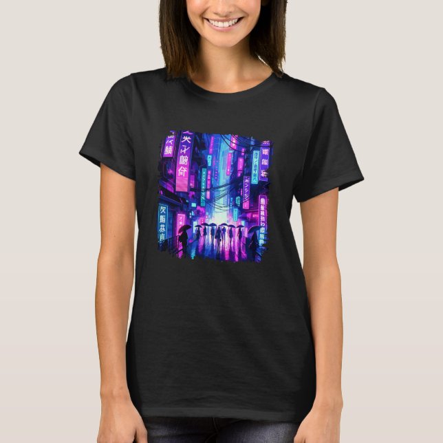 Camiseta Japanese Aesthetic Tokyo Japan Cyberpunk Streetwea (Frente)