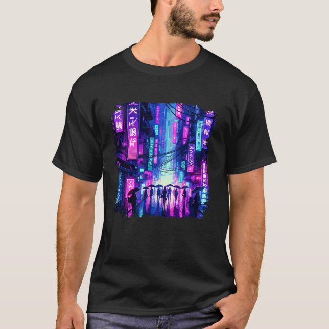 Camiseta Japanese Aesthetic Tokyo Japan Cyberpunk Streetwea (Frente)