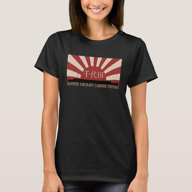 Camiseta Japanese Aircraft Carrier Chiyoda Rising Sun Flag (Frente)
