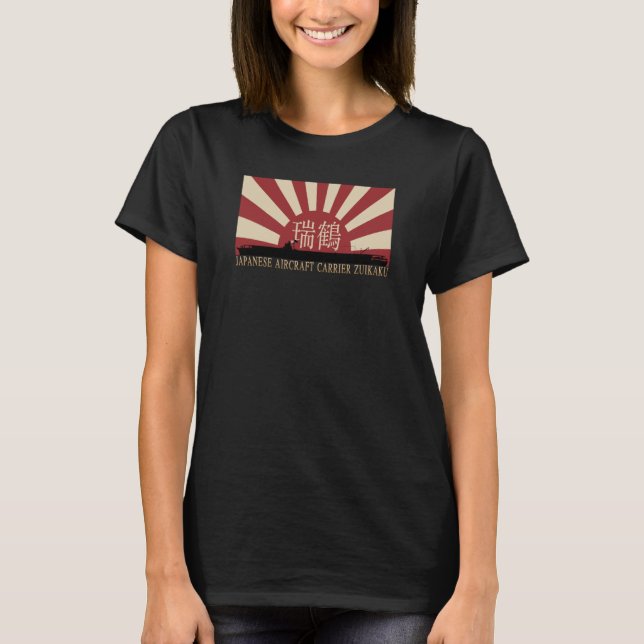 Camiseta Japanese Aircraft Carrier Zuikaku Rising Sun Flag (Frente)