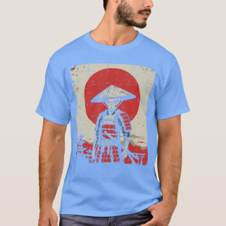 Camiseta Japanese Alien Warrior Samurai Katana UFO Art Wome