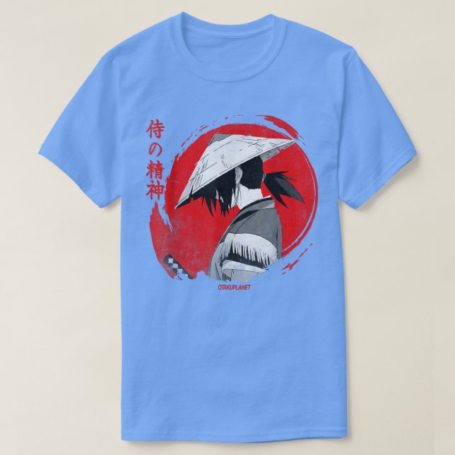 Camiseta Japanese Anime Samurai Aesthetic Otaku Manga Samur (Frente do Design)