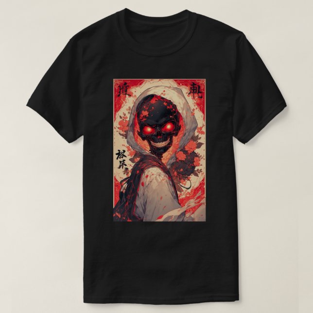 Camiseta Japanese Anime Skull Hero Art 02 (Frente do Design)