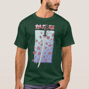 Camiseta Japanese Art Kawaii Sakura tree Katana Anime Manga