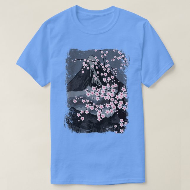 Camiseta Japanese Beautiful Cherry Blossom, Sakura with Mou (Frente do Design)