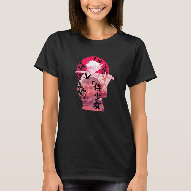 Camiseta Japanese Birds Flowers Women Inspirational (Frente)