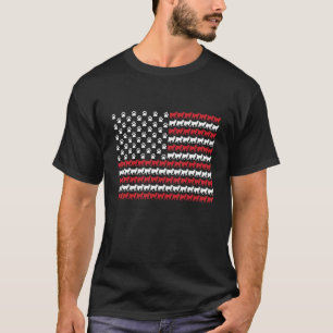 Camiseta Japanese Bobtail 4 de Julho Impressão de Pata de G