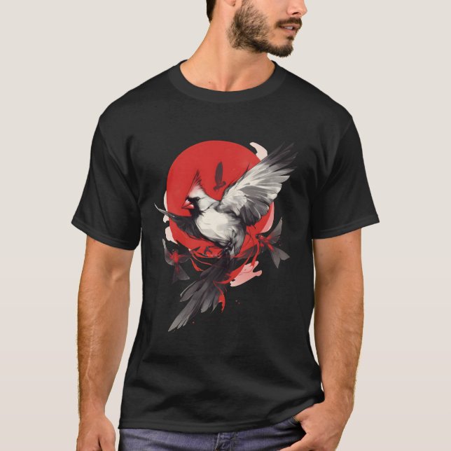 Camiseta Japanese Cardinal Red Sun Minimalist Art. Part 1/3 (Frente)