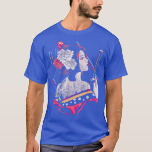 Camiseta Japanese Culture Samurai Cherry Blossom Sakura Gei