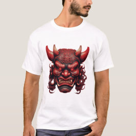 Camiseta Japanese Demon Mask – Symbol of Fear and P T-Shirt