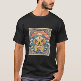 Camiseta Japanese Dog Kanagawa Wave art Essential