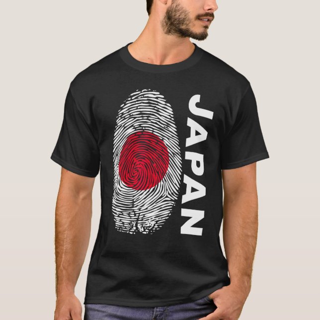 Camiseta Japanese flag as fingerprint motif (Frente)