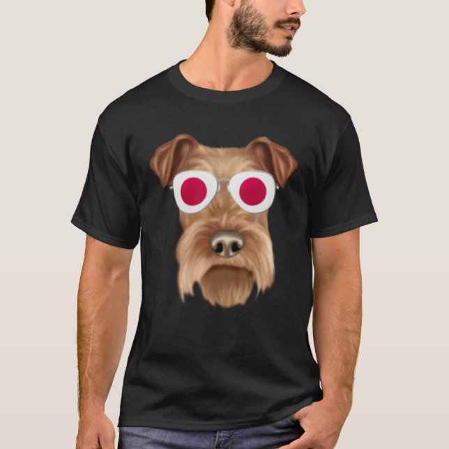 Camiseta Japanese Flag Irish Terrier Dog Japan Pocket (Frente)