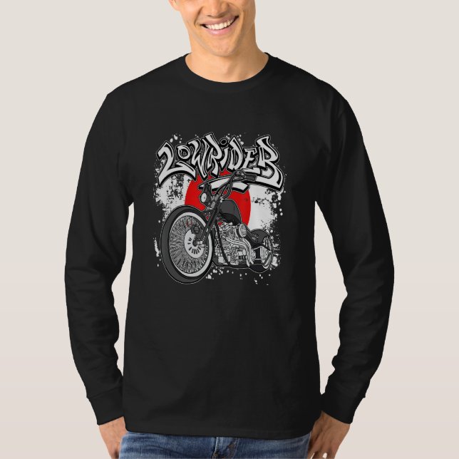 Camiseta Japanese Flag Latino Vicla Cholo Motorcycles Lowri (Frente)