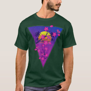 Camiseta Japanese Flower Sakura Vaporwave Sunset Cherry Blo