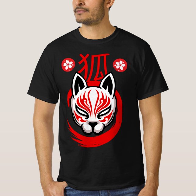Camiseta Japanese Fox Samurai (Kitsune) (Frente)