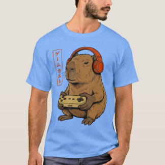 Camiseta Japanese Gamer Capybara Art Men Women Boys Funny G