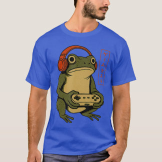 Camiseta Japanese Gamer Frog Art Men Women Boys Funny Vinta