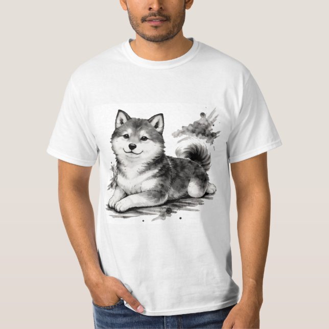 Camiseta 【Japanese Ink Puppy T-Shirt】 (Frente)