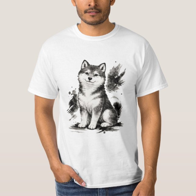 Camiseta 【Japanese Ink Puppy T-Shirt】 (Frente)