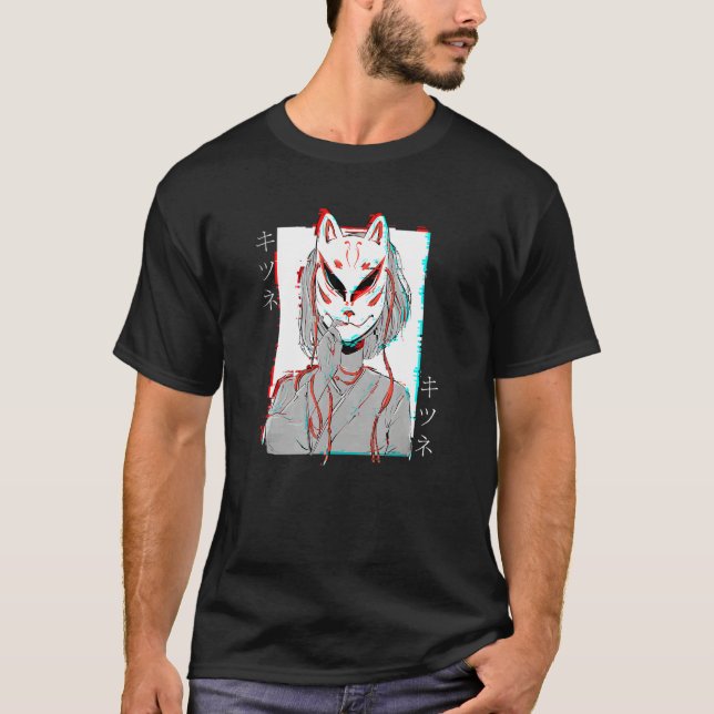 Camiseta Japanese Kitsune Folklore Fantasy Demon Nine Taile (Frente)