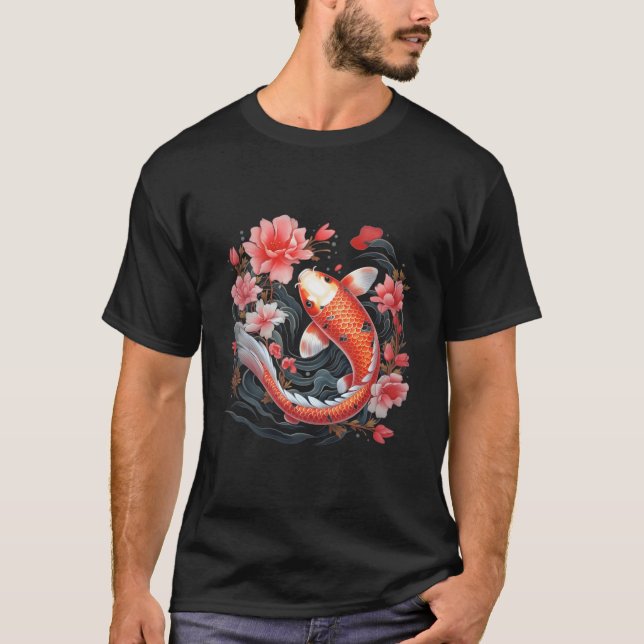 Camiseta Japanese Koi Fish Nishikigoi Fish Blackboard (Frente)
