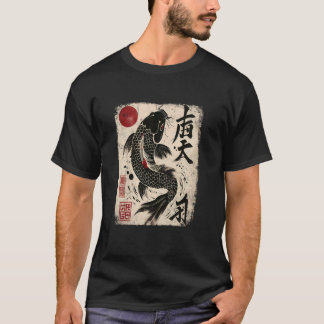 Camiseta Japanese Koi Fish Sakura Nishikigoi Koi Carp Art