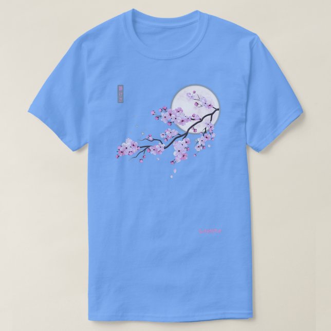 Camiseta Japanese Purple Sakura Cherry Blossom Flower (Frente do Design)