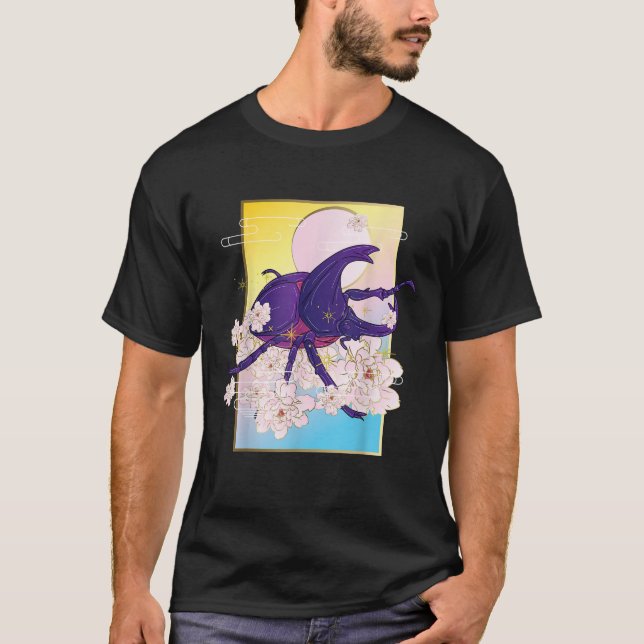 Camiseta Japanese rhinoceros beetle insect art for lovers o (Frente)
