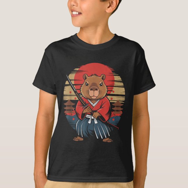 Camiseta Japanese Samurai Capybara  (Frente)