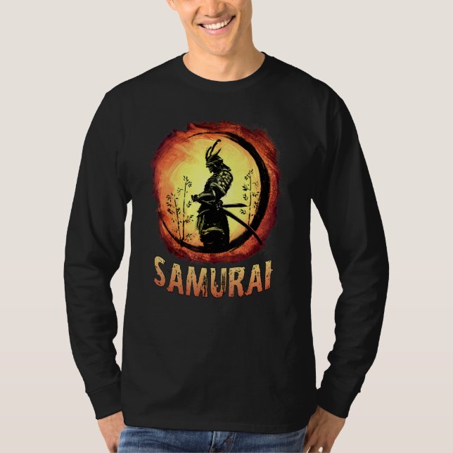 Camiseta Japanese Samurai Katana Ancient Oni Ronin Asian Wa (Frente)