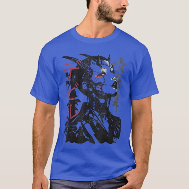 Camiseta Japanese Streetwear Cyberpunk Y2Kechwear Retro Man (Frente)