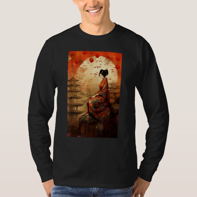 Camiseta Japanese Temple Geisha Spirituality (Frente)