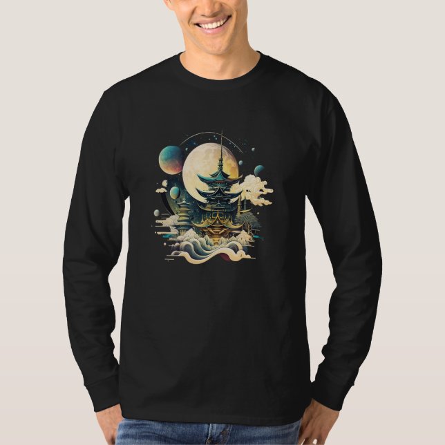 Camiseta Japanese Temple Tokyo Asian Inspired Retro Japan 2 (Frente)