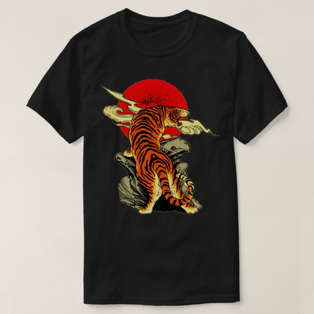 Camiseta Japanese Tiger Tattoo Art Premium  (Frente do Design)