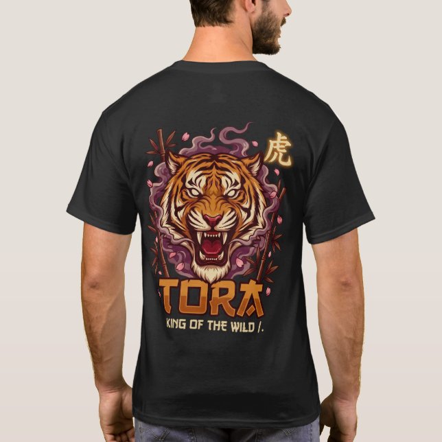 Camiseta Japanese Tiger "TORA" Streetwear T-Shirt (Verso)