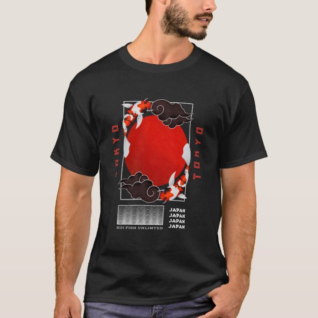 Camiseta Japanese Tokyo Nishikigoi Koi Carp Fish (Frente)