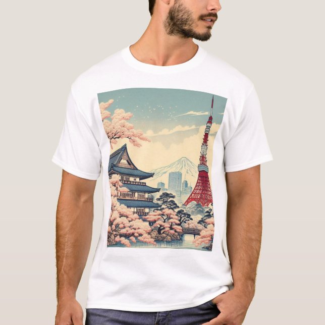Camiseta Japanese Traditional Vintage Tokyo Cool (Frente)