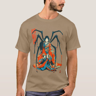 Camiseta Japanese Vintage Demon Jorogumo Spider Woman Yokai
