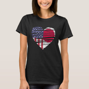Camiseta Japão Americano Grown Heart USA Patriot Heritage M