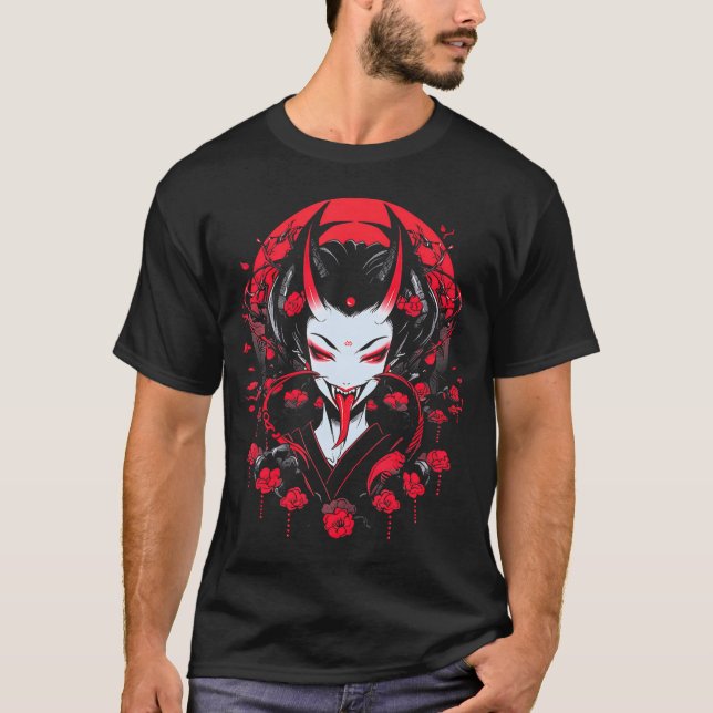 Camiseta Japão - Animação de horror japonês - manga gótica (Frente)