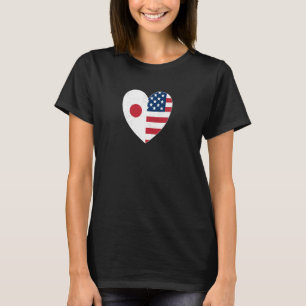 Camiseta Japão Bandeira Japonês E Americano Ele É Patriótic
