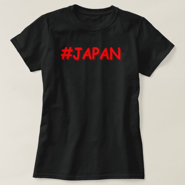 Camiseta "#JAPÃO" Design. Comprar Agora (Frente do Design)