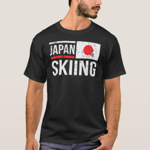 Camiseta Japão Esquiando Pavilhão Race Snow Mountain Winter