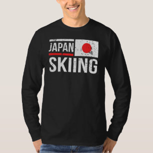 Camiseta Japão Esquiando Pavilhão Race Snow Mountain Winter